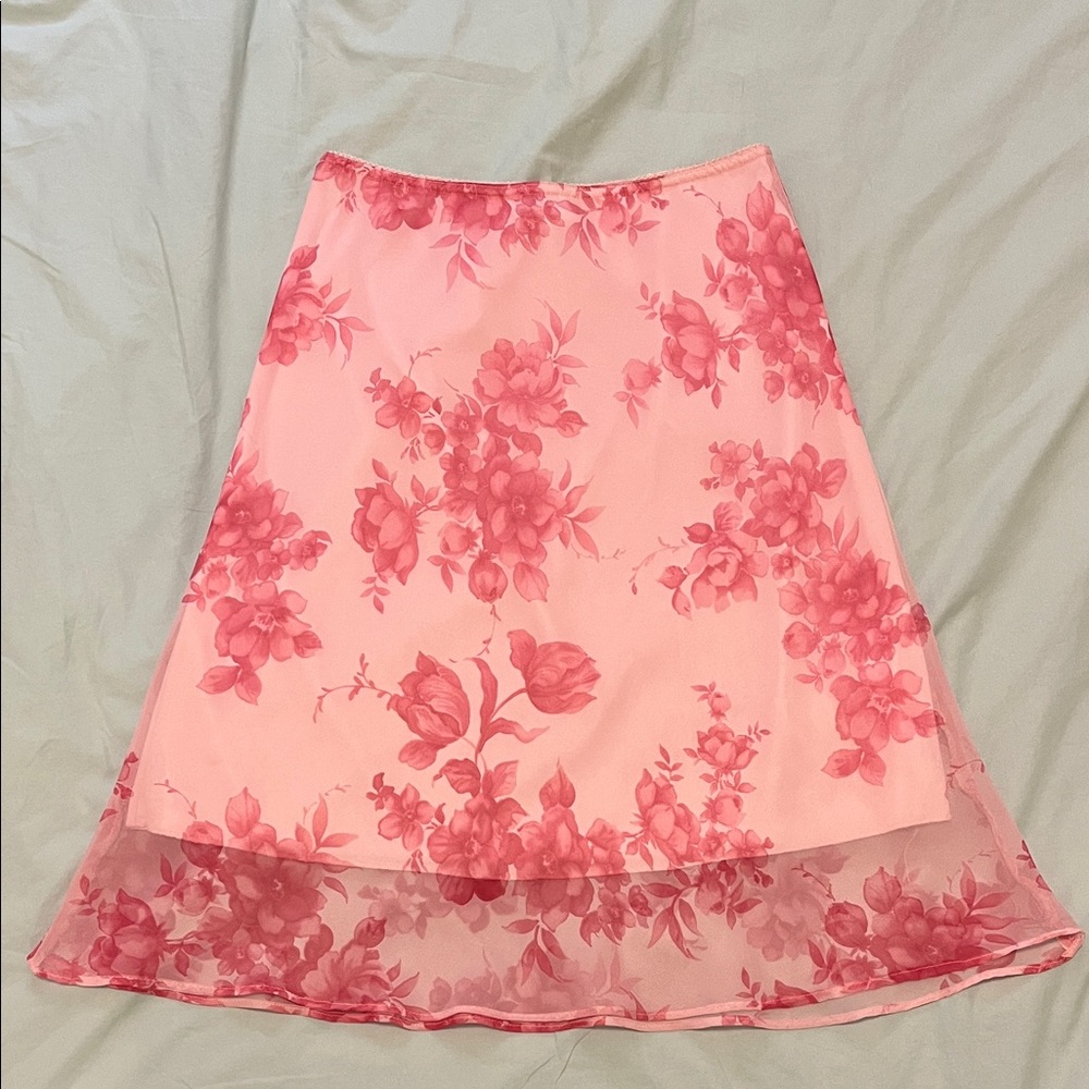 Vintage Floral Pink Women's Skirt